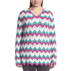 Kier + J Plus Size Chevron Stripe Sweater, NEW